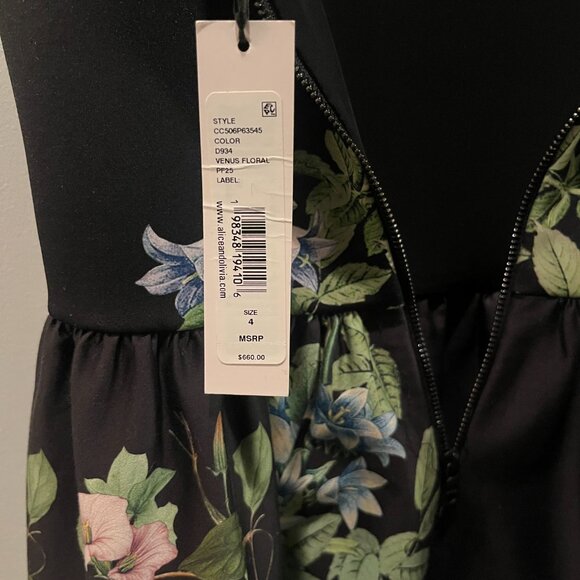 ALICE & OLIVIA "ORIANA" DROP-WASIT DRESS - Picture 15 of 15